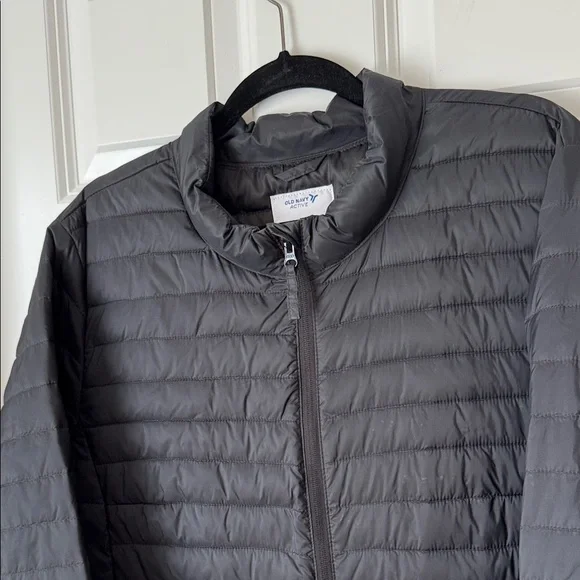 Old Navy Water-Resistant Narrow-Channel Quilted Long Puffer Coat - Black - XL - Picture 2 of 10